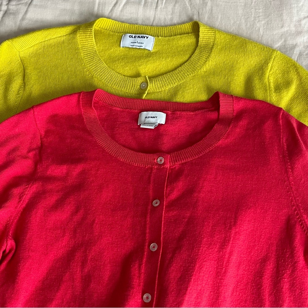 ON• Spring Colors Cardigan Sweater Bundle• Sz L